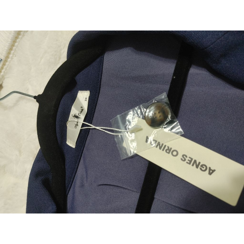 Women's Agnes Orinda Navy Blazer Plus Size 3X - Picture 3 of 8